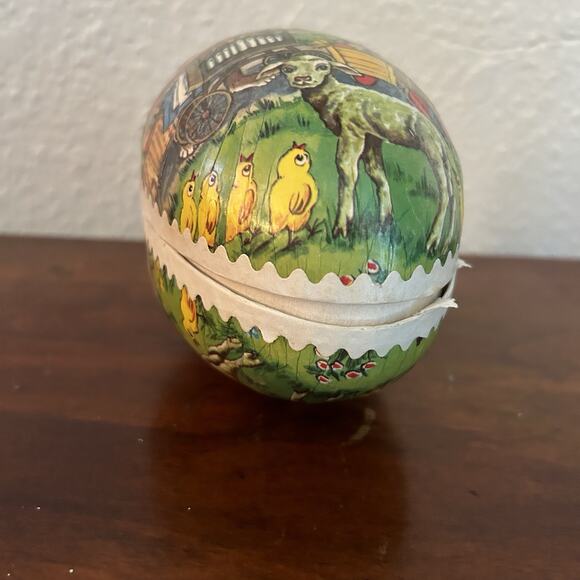 VTG German Easter Egg Box Container Paper Mache GERMANY DEMOCRATIC REPUBLIC - Picture 2 of 9